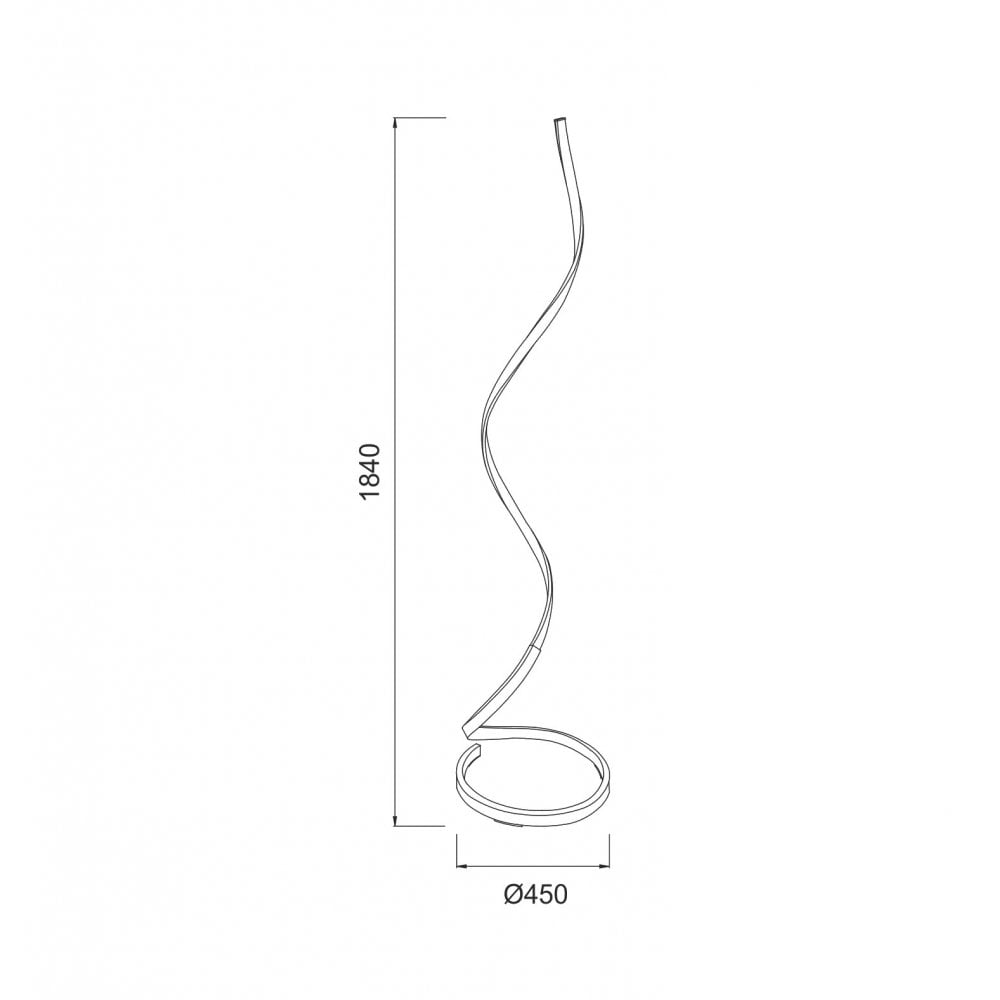 Mantra M5805 Nur BR XL Floor Lamp LED Dimmable Frosted Acrylic Brown Oxide