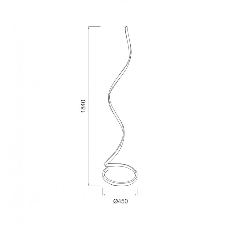 Mantra M5805 Nur BR XL Floor Lamp LED Dimmable Frosted Acrylic Brown Oxide