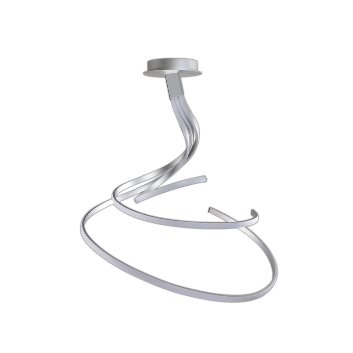 Mantra M5821 Nur XL Semi Ceiling LED Dimmable Silver Frosted Acrylic Polished Chrome