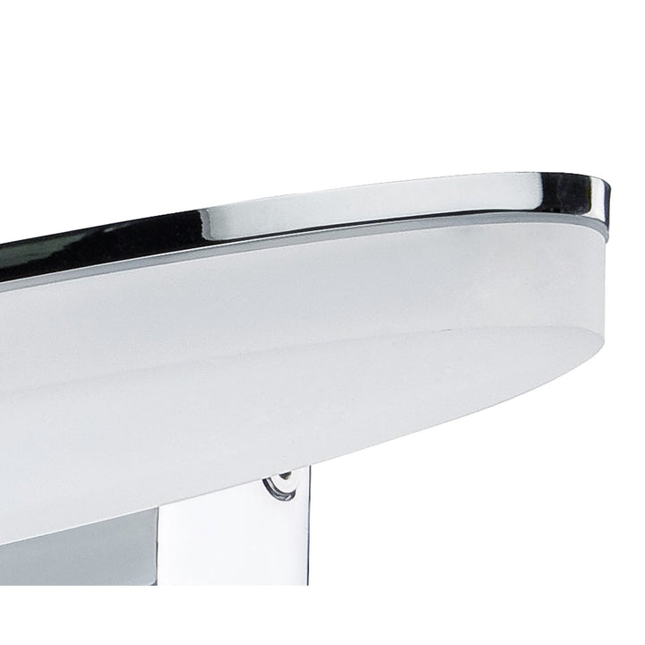 Mantra M8241/1 Ola Bathroom Wall Lamp 6W LED Oval Polished Chrome/Frosted Acrylic