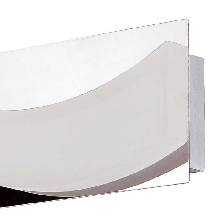 Mantra M8242/1 Ola Bathroom Wall Lamp 5W LED Small Wave Polished Chrome/Frosted Acrylic