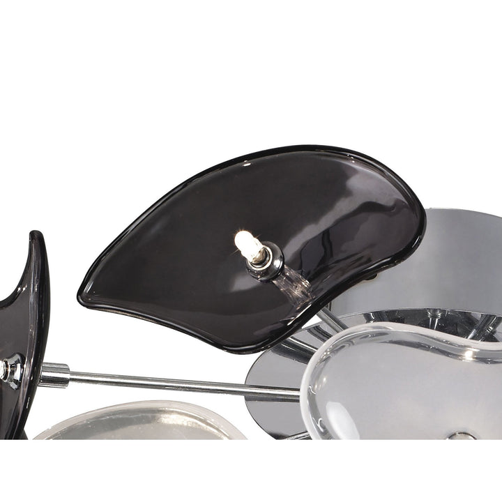 Mantra M0713 Otto Ceiling 21 Light G4 Polished Chrome/Frosted Glass/Black Glass
