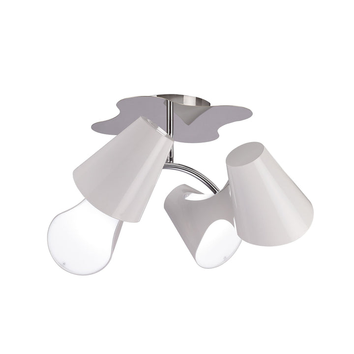 Mantra M1545 Ora Ceiling 4 Light Polished Chrome/white