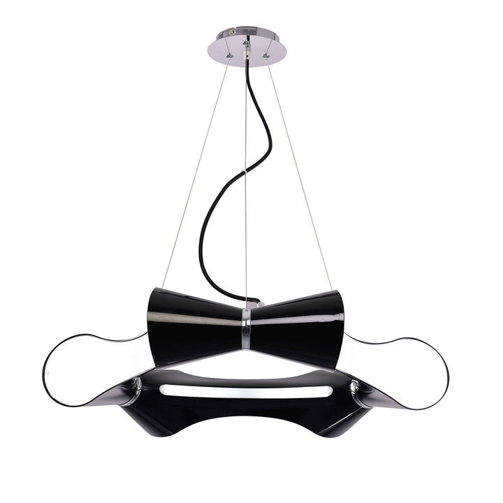 Mantra M1550 Ora Pendant 6 Light Round Polished Chrome/black