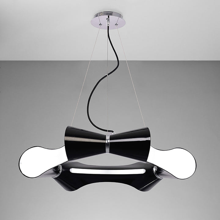 Mantra M1550 Ora Pendant 6 Light Round Polished Chrome/black