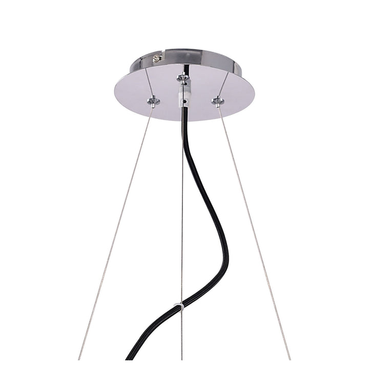 Mantra M1550 Ora Pendant 6 Light Round Polished Chrome/black