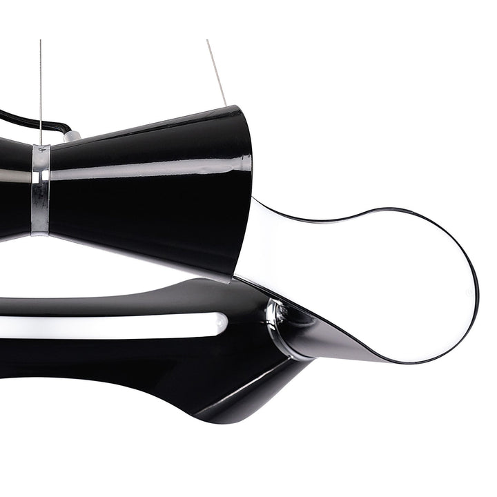 Mantra M1550 Ora Pendant 6 Light Round Polished Chrome/black