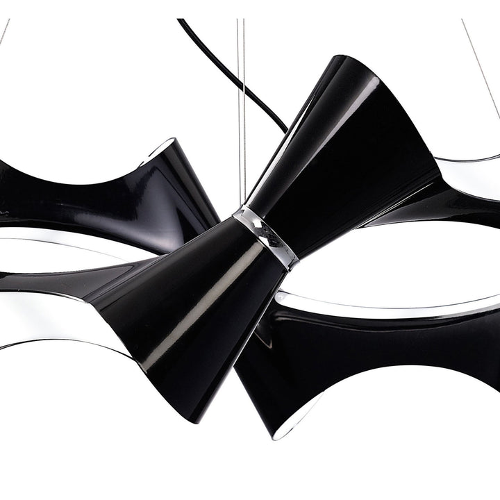 Mantra M1552 Ora Pendant 8 Light Polished Chrome/black