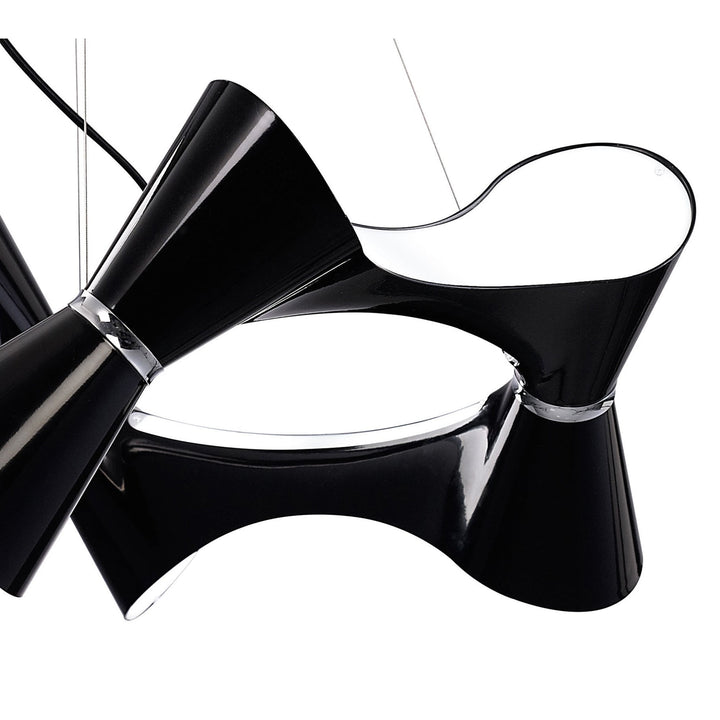 Mantra M1552 Ora Pendant 8 Light Polished Chrome/black