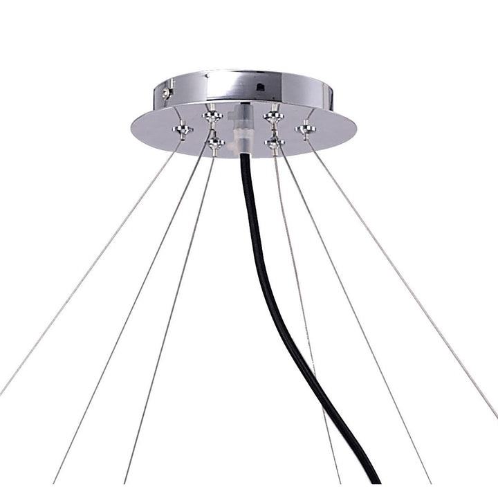 Mantra M1553 Ora Pendant 12 Light Polished Chrome/black