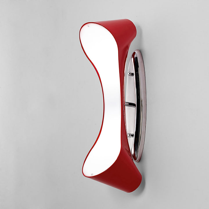 Mantra M1564 Ora Wall Lamp 2 Light Polished Chrome/red