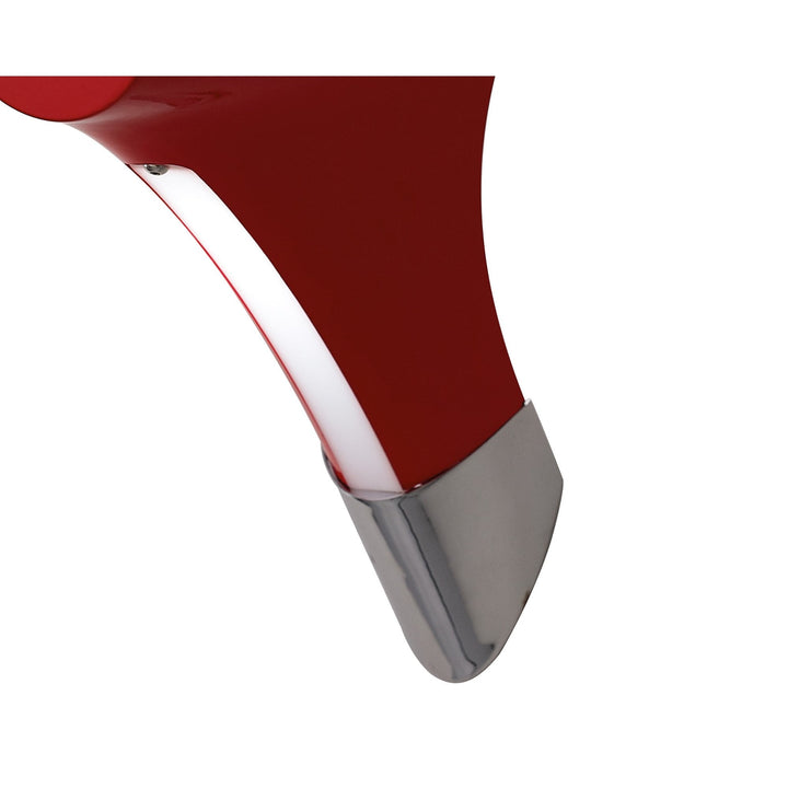 Mantra M1567 Ora Wall Lamp 1 Light Polished Chrome/red