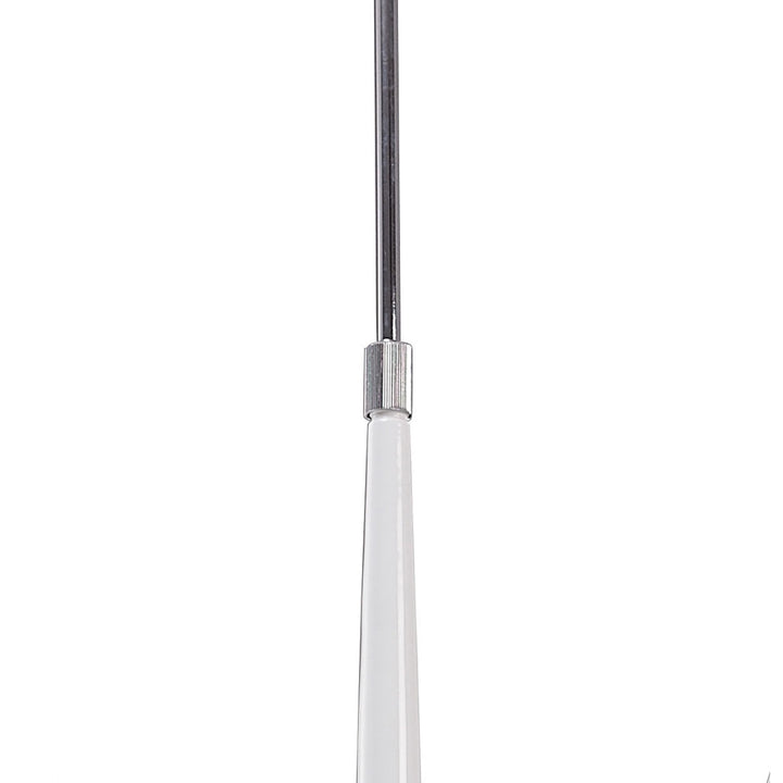 Mantra M1580 Ora Telescopic Convertible To Semi Flush 6 Light E27 Gloss White/White Acrylic/Polished Chrome