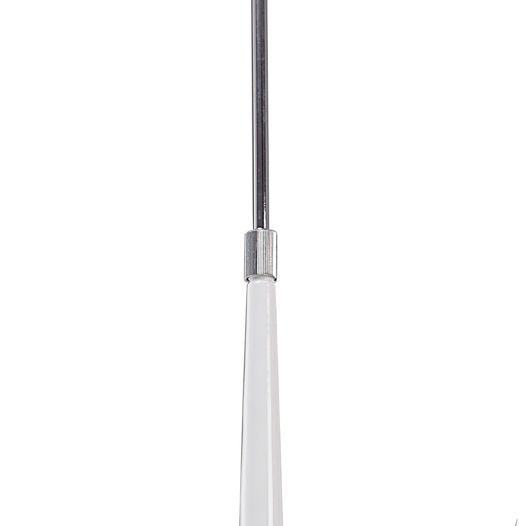 Mantra M1580 Ora Telescopic Convertible To Semi Flush 6 Light E27 Gloss White/White Acrylic/Polished Chrome