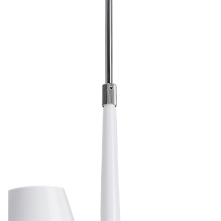 Mantra M1582 Ora Telescopic Convertible To Semi Flush 3 Light E27 Gloss White/White Acrylic/Polished Chrome