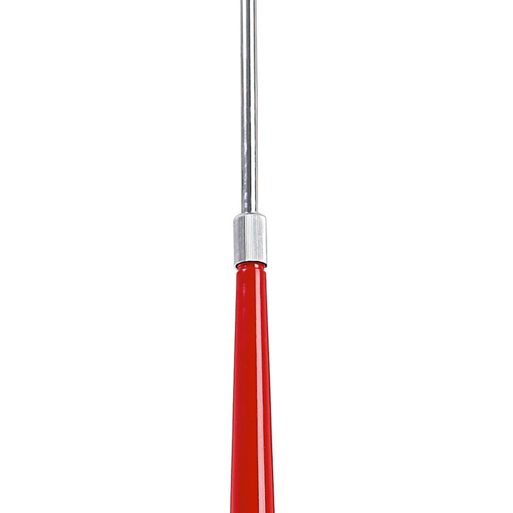 Mantra M1600 Ora Telescopic Convertible To Semi Flush 6 Light E27 Gloss Red/White Acrylic/Polished Chrome