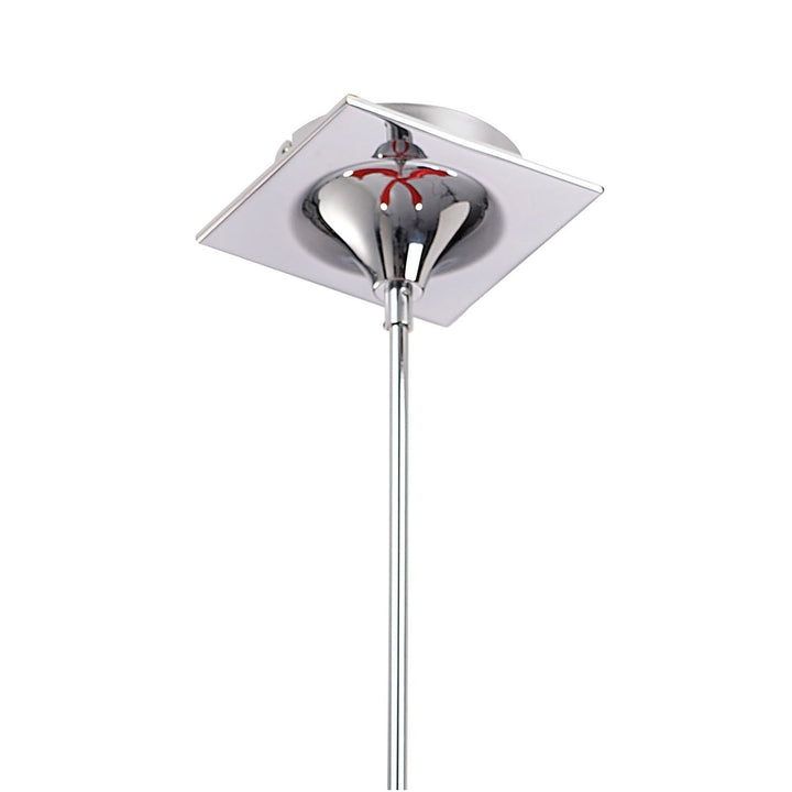 Mantra M1601 Ora Telescopic Convertible To Semi Flush 4 Light E27 Gloss Red/White Acrylic/Polished Chrome