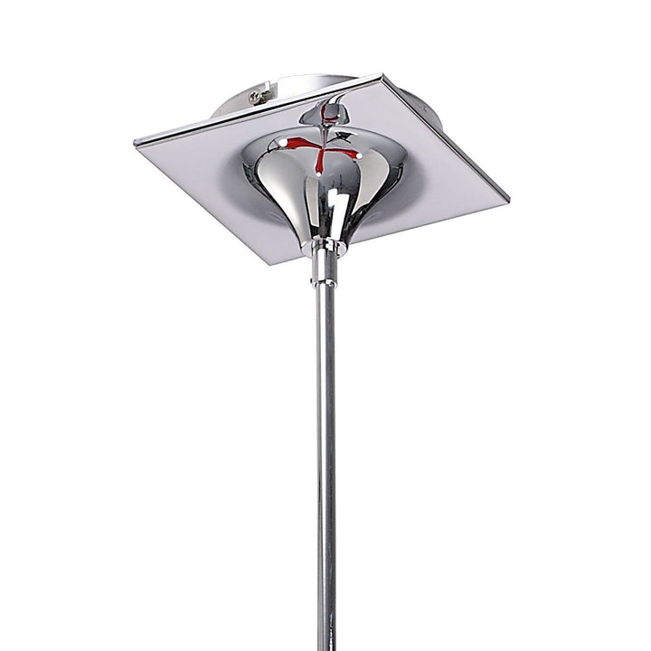 Mantra M1602 Ora Telescopic Convertible To Semi Flush 3 Light E27 Gloss Red/White Acrylic/Polished Chrome