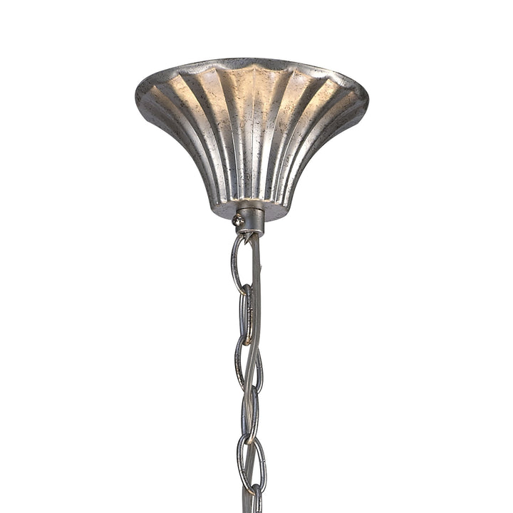 Mantra M6207/CS Paola Pendant 95cm Round 8 Light Silver Painting Cream Shades