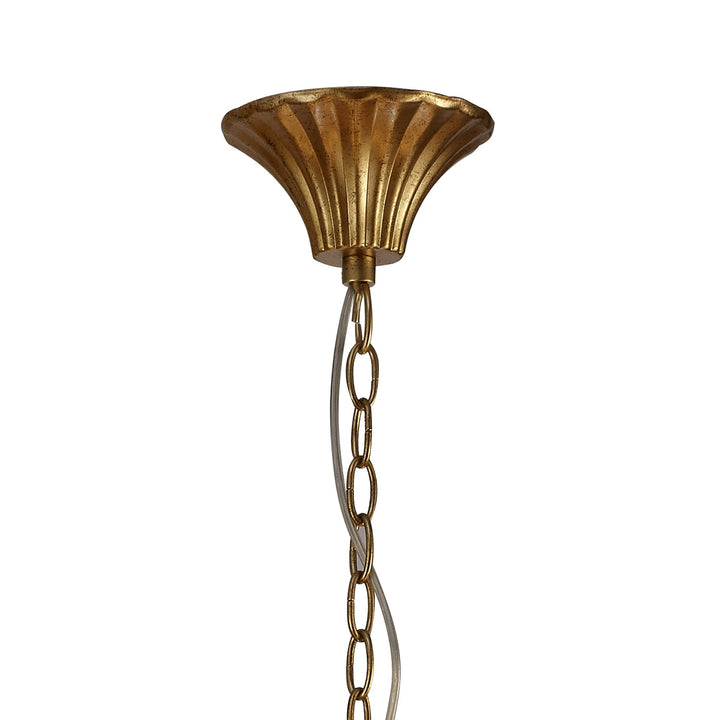 Mantra M6205/BS Paola Pendant 95cm Round 8 Light Gold Painting Black Shades