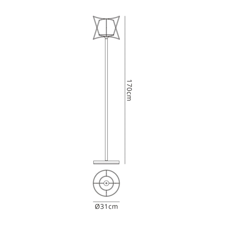 Mantra M7138 Polinesia Outdoor Floor Lamp 1 Light Beige Oscu