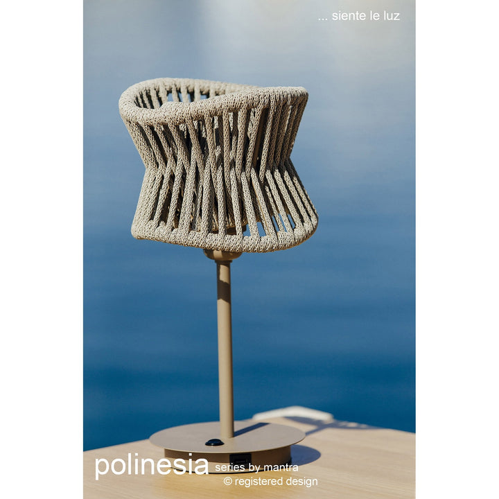 Mantra M7137 Polinesia Outdoor 31cm Table Lamp 1 Light Beige Oscu
