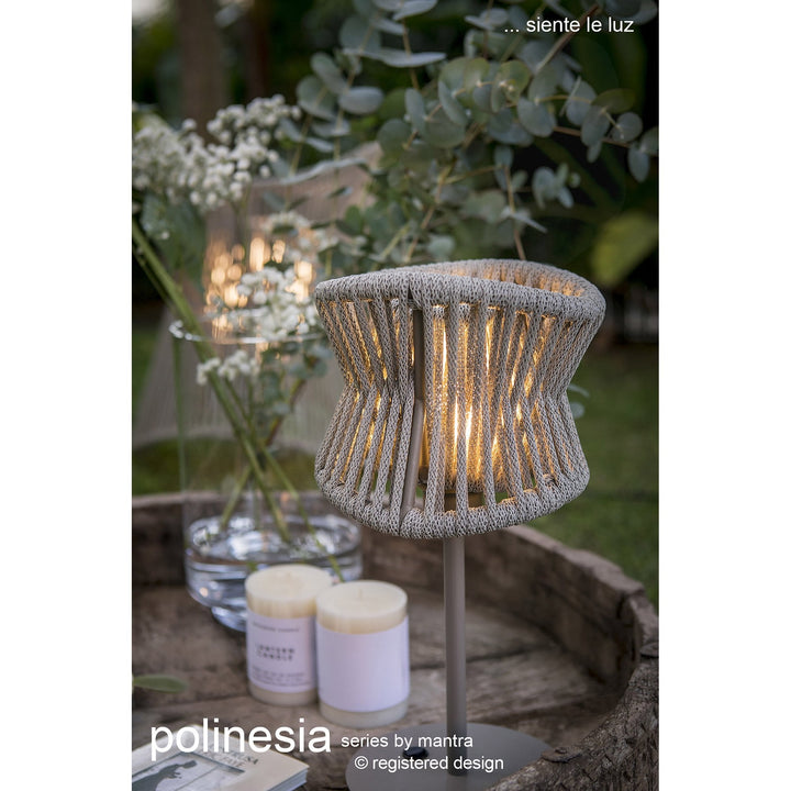 Mantra M7136 Polinesia Outdoor 56cm Table Lamp 1 Light Beige Oscu