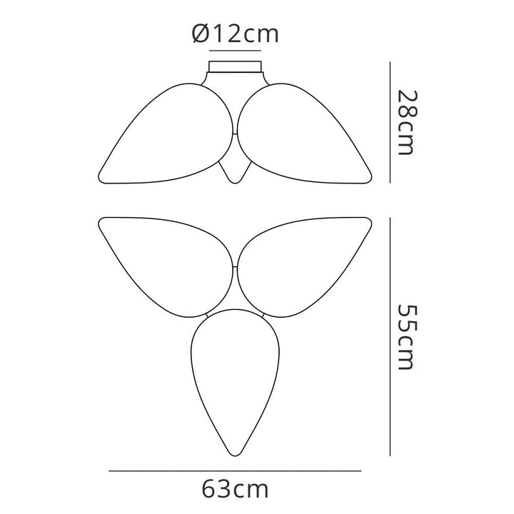 Mantra M1491 Palma Ceiling 3 Light CFL Outdoor Matt White/Opal White