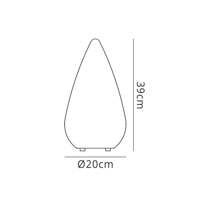 Mantra M1494 Palma Table Lamp 1 Light E27 Outdoor Opal White