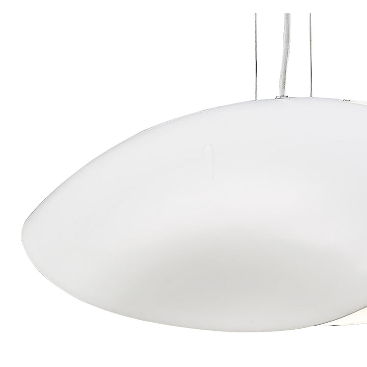 Mantra M1941 Pasion Rectangular Pendant 4 Light E27 Gloss White/White Acrylic/Polished Chrome