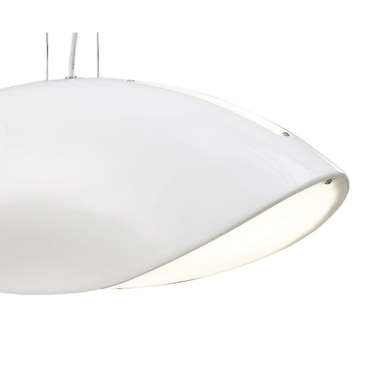 Mantra M1941 Pasion Rectangular Pendant 4 Light E27 Gloss White/White Acrylic/Polished Chrome