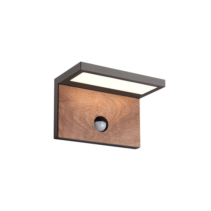 Mantra M6774 Ruka Outdoor Motion Sensor Wall Lamp 15W LED Anthracite/Walnut