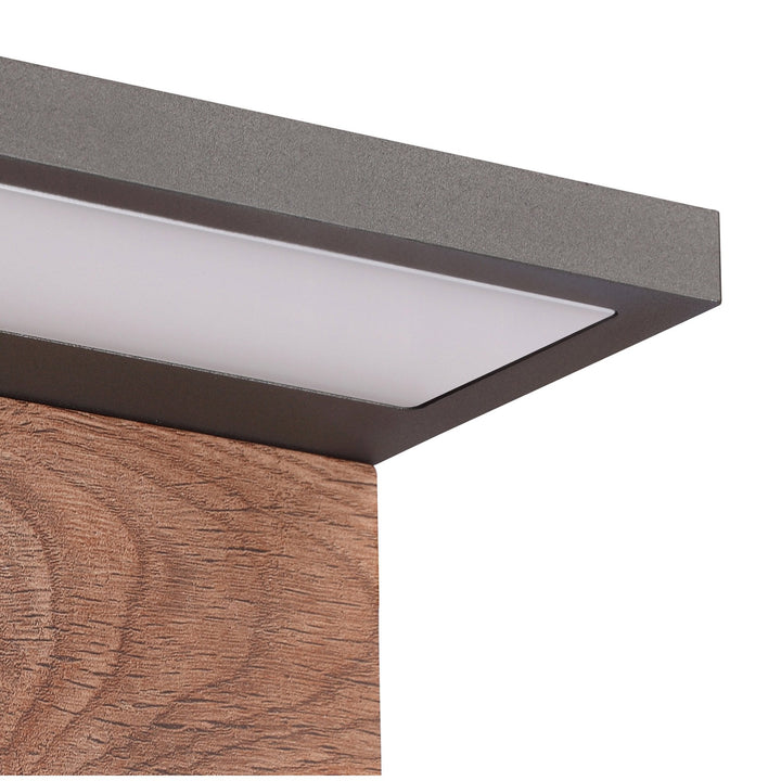 Mantra M6770 Ruka Outdoor Wall Lamp 13W LED Anthracite/Walnut