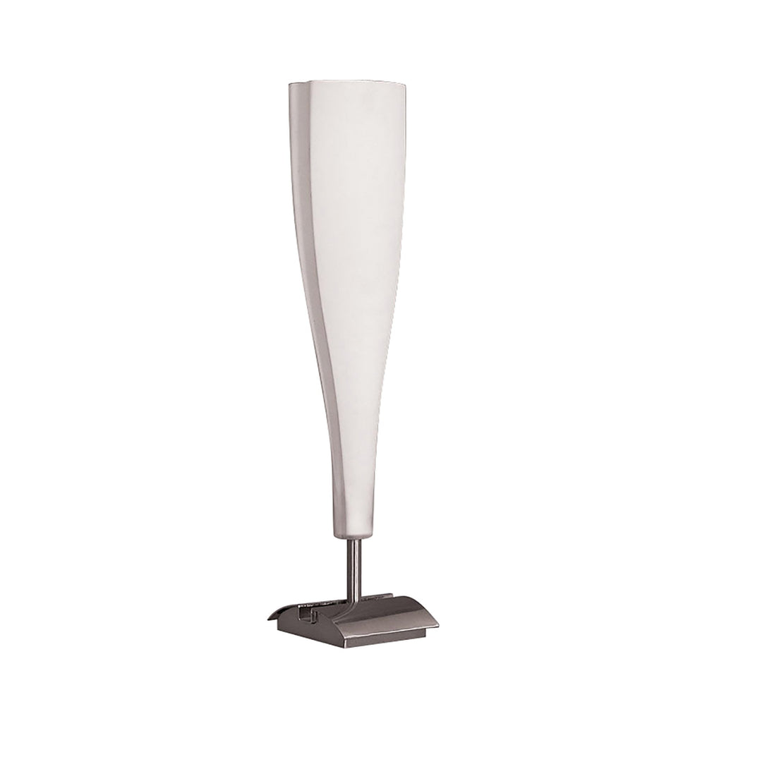 Mantra M0063 Java Table Lamp Big 1 Light E14 Satin Nickel/Frosted White Glass