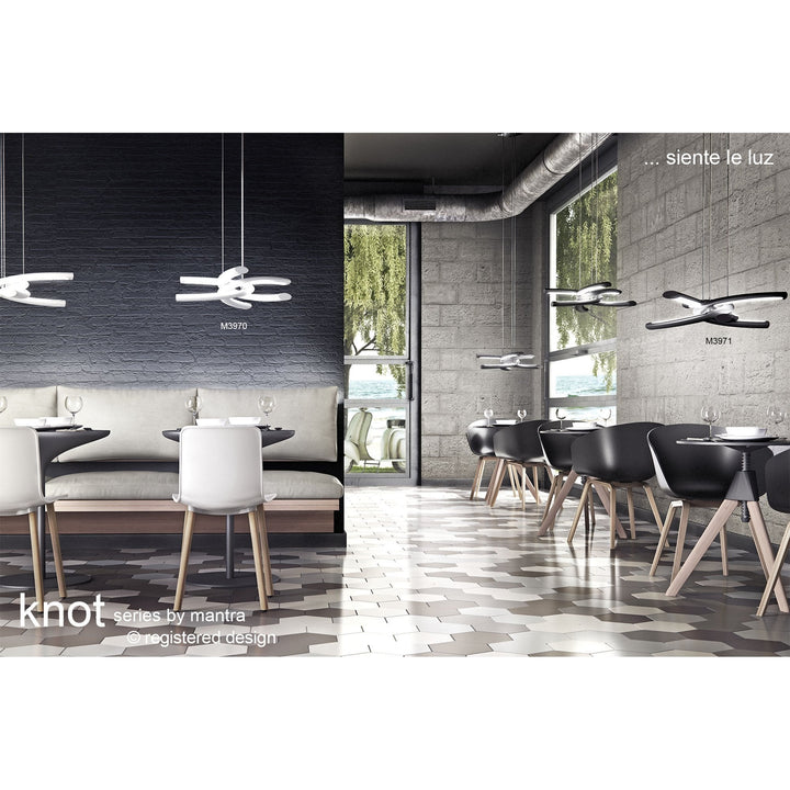 Mantra M3971 Knot Pendant LED Gloss Black