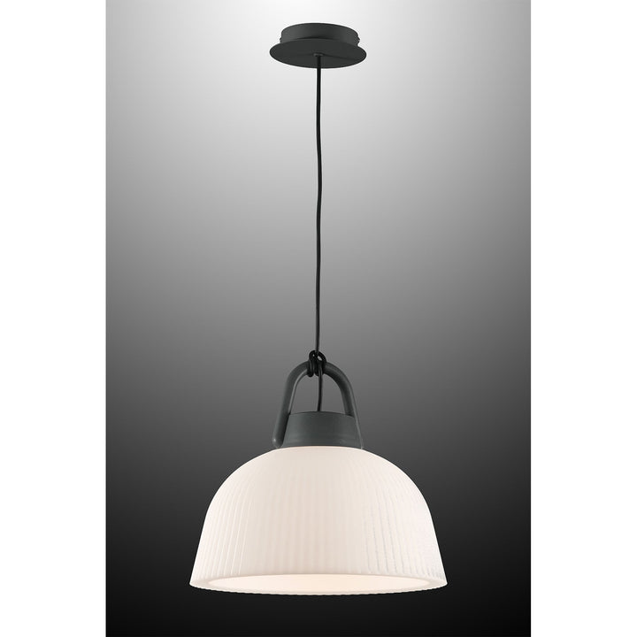 Mantra M6211 Kinke Dome Pendant 37cm Round Anthracite