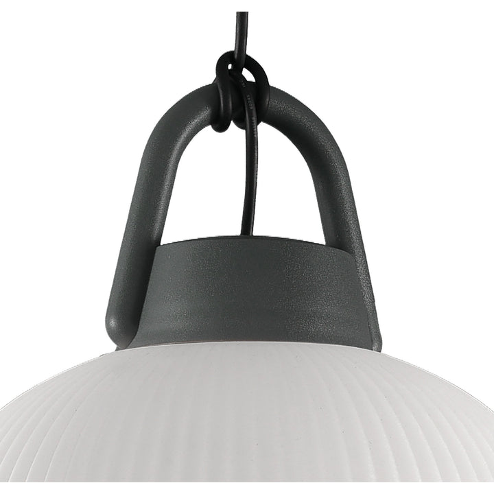 Mantra M6211 Kinke Dome Pendant 37cm Round Anthracite