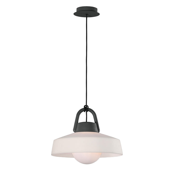 Mantra M6212 Kinke Bowl Pendant 40cm Round Anthracite