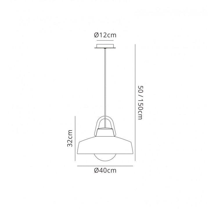 Mantra M6212 Kinke Bowl Pendant 40cm Round Anthracite