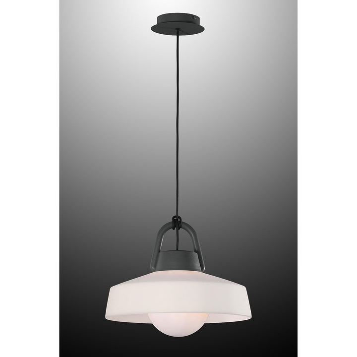 Mantra M6212 Kinke Bowl Pendant 40cm Round Anthracite