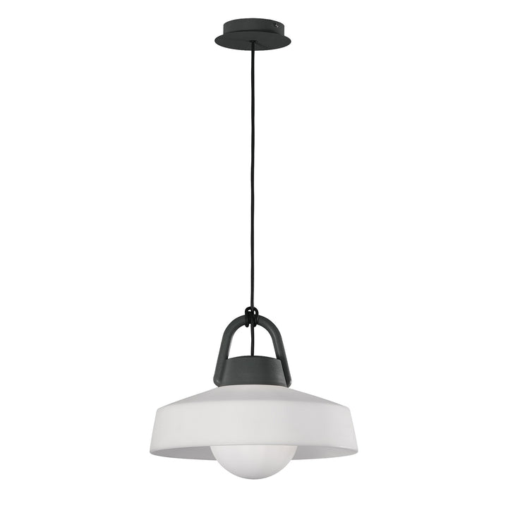 Mantra M6212 Kinke Bowl Pendant 40cm Round Anthracite