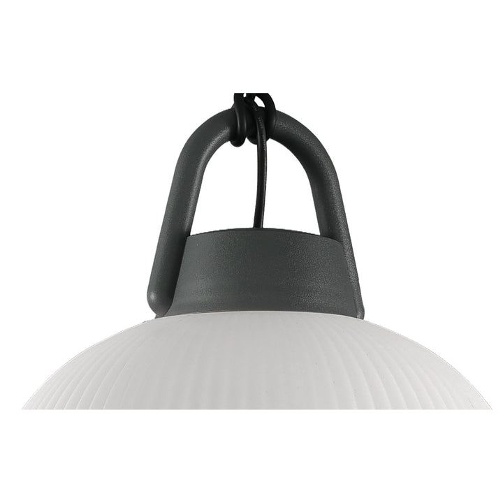 Mantra M6216 Kinke Dome Portable Pendant 37cm Round Anthracite
