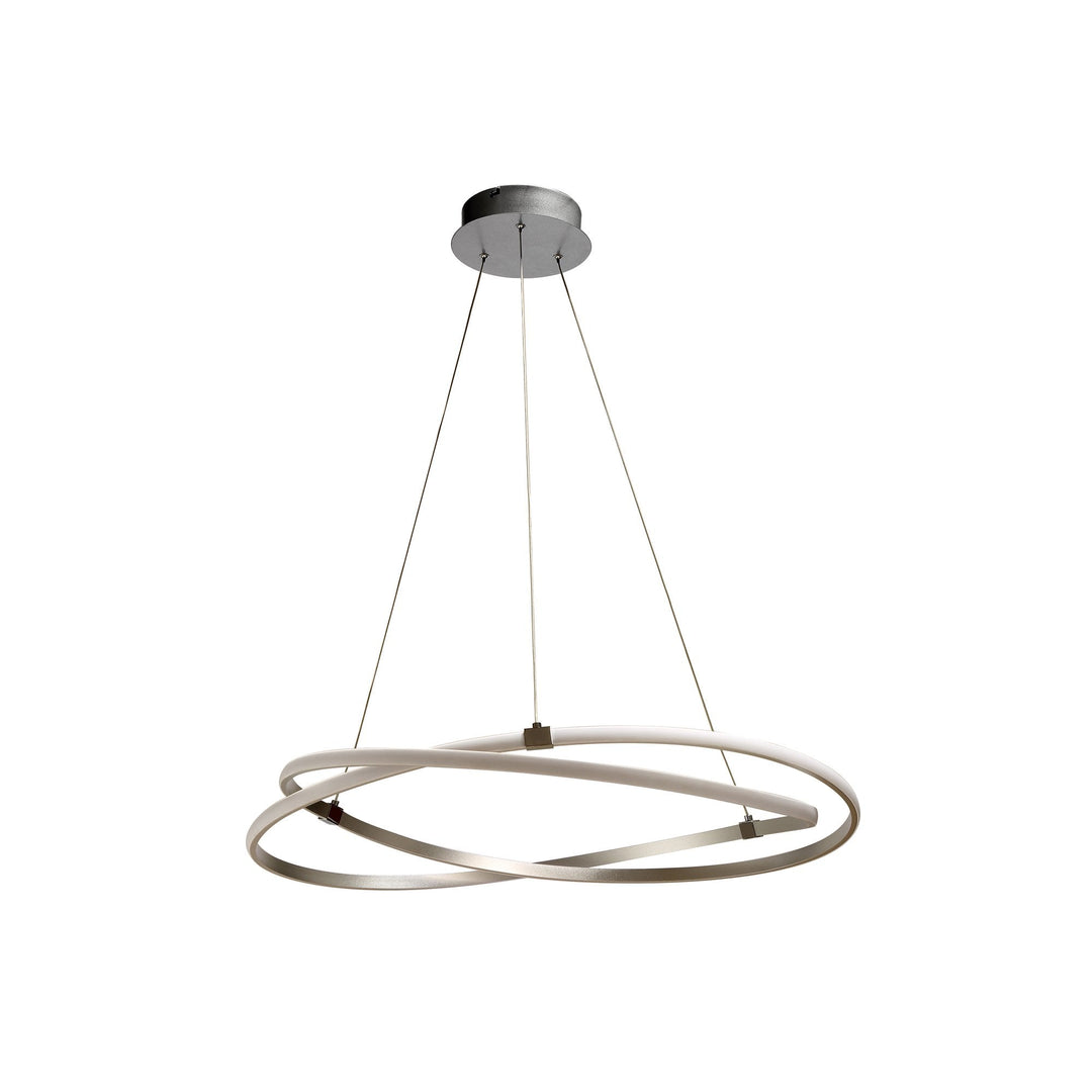 Mantra M5380 Infinity Pendant LED Silver Polished Chrome White Acrylic