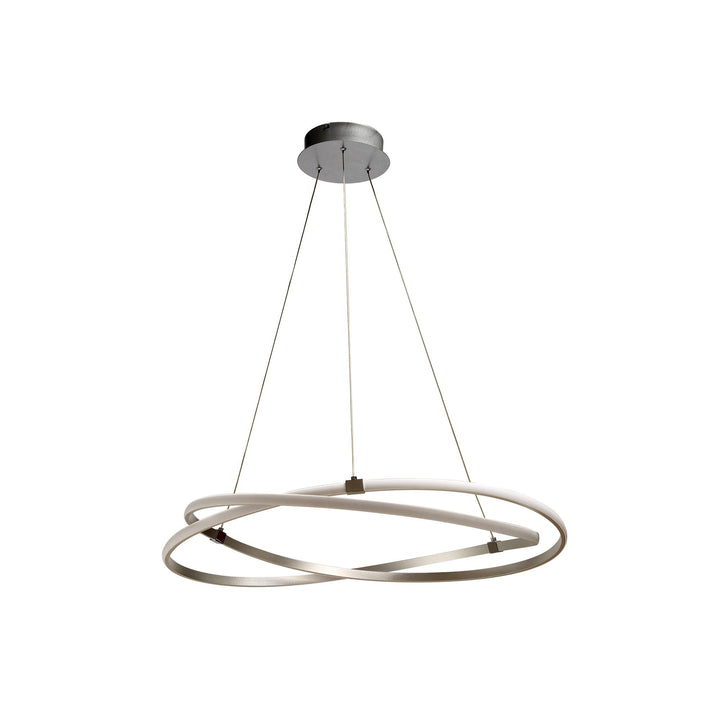 Mantra M5380 Infinity Pendant LED Silver Polished Chrome White Acrylic