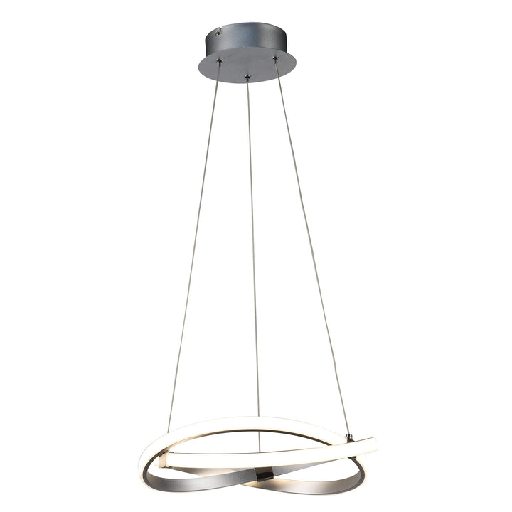Mantra M5384 Infinity Pendant LED Silver Polished Chrome White Acrylic