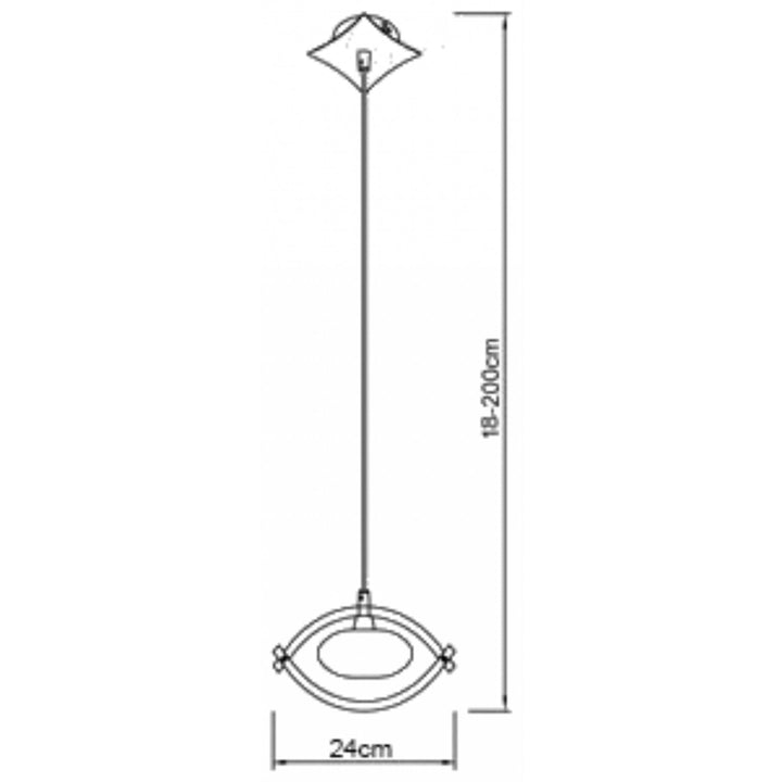 Mantra M0899 Kromo Pendant 1 Light Polished Chrome