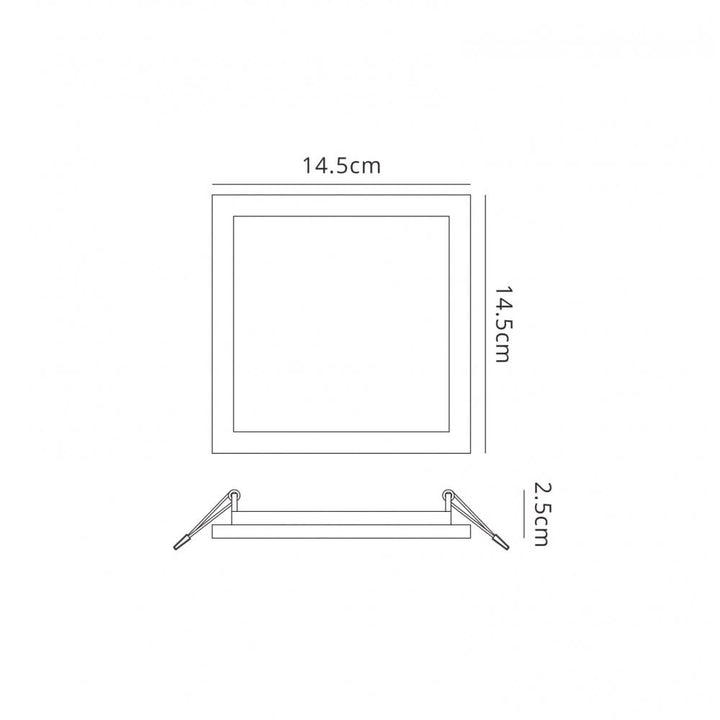 Mantra MC0191 Saona 14.5cm Square Recessed Ultra Slim Downlight 12W LED Matt White