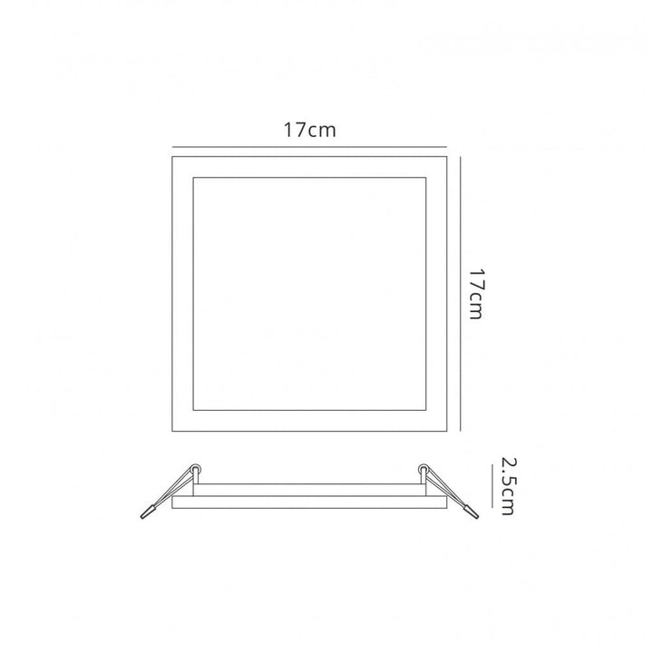 Mantra MC0192 Saona 17.5cm Square Recessed Ultra Slim Downlight 18W LED Matt White