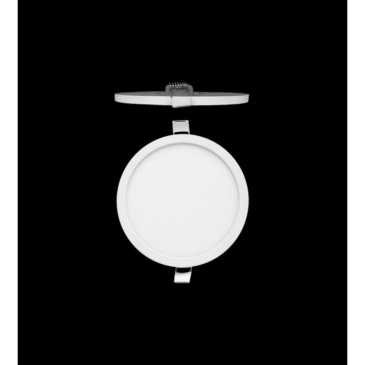 Mantra MC0185 Saona 14.5cm Round LED Recessed Ultra Slim Downlight 12W Matt White/Frosted Acrylic