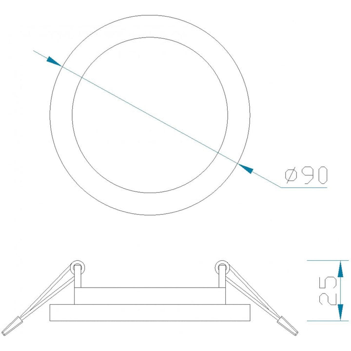 Mantra MC0184 Saona 9cm Round LED Recessed Ultra Slim Downlight 6W Matt White/Frosted Acrylic